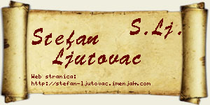 Stefan Ljutovac vizit kartica